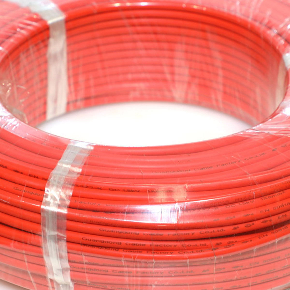 Solarkabel, 100m, 6 mm2, H1Z2Z2-k, Rot