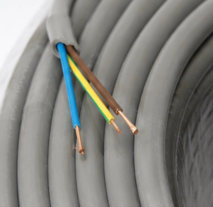 35Fahrenheit NYM-J Instalationskabel 3x1,5mm² 50 m Grau