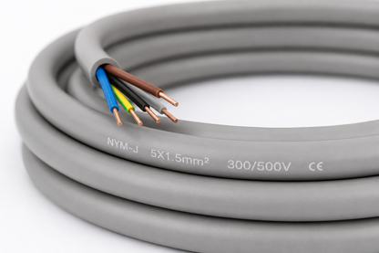 35Fahrenheit NYM-J Instalationskabel 5x1,5mm² 50 m Grau