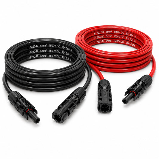 Solarkabel 6mm2 | 2x15m Verlängerungskabel inkl.MC 4 Stecker