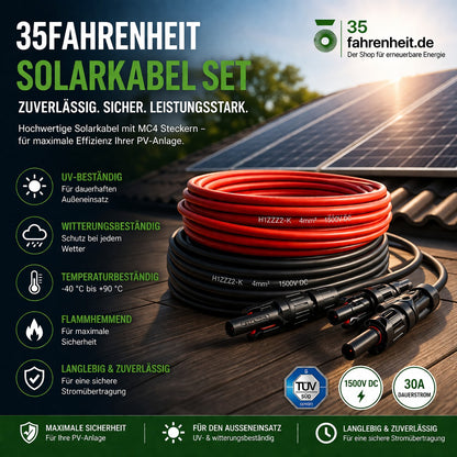 Solarkabel 4mm2 | 2x2m Verlängerungskabel 4mm2 pv Kabel 4mm2