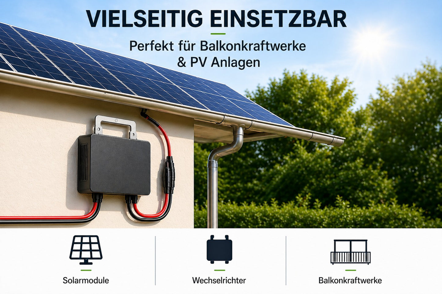 Solarkabel 6mm2, 2x3m Verlängerungskabel H1Z2Z2-K  inkl. Solarstecker