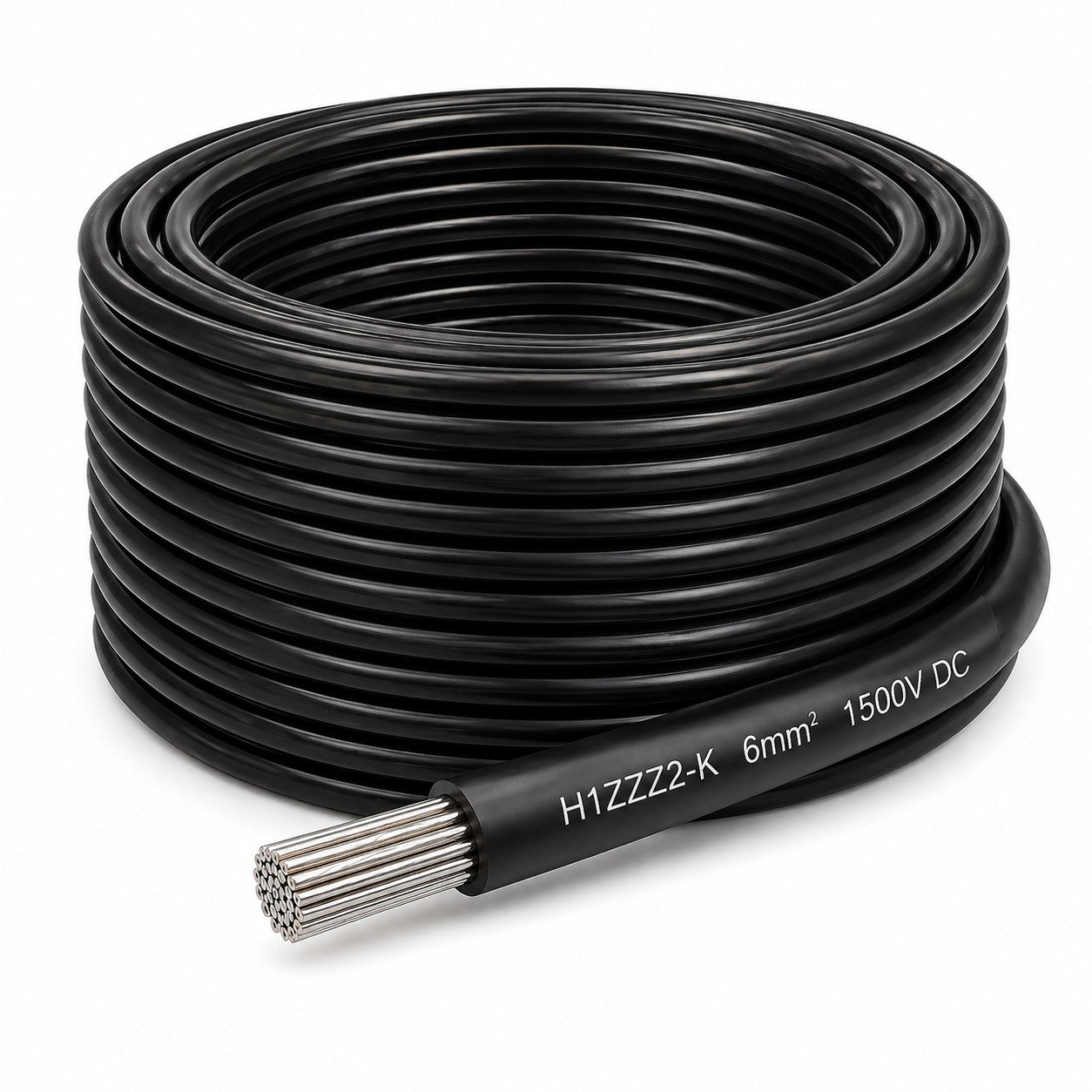 Solarkabel 6 mm2 50 m Rolle H1Z2Z2-k schwarz
