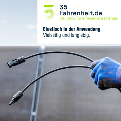 Solarkabel Set H1Z2Z2-K 4mm² | 2x15m Verlängerungskabel inkl. Solarstecker