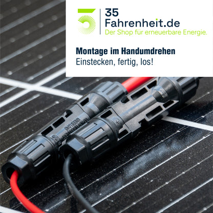 Solarkabel Set H1Z2Z2-K 4mm² | 2x5m Verlängerungskabel inkl. Solarstecker