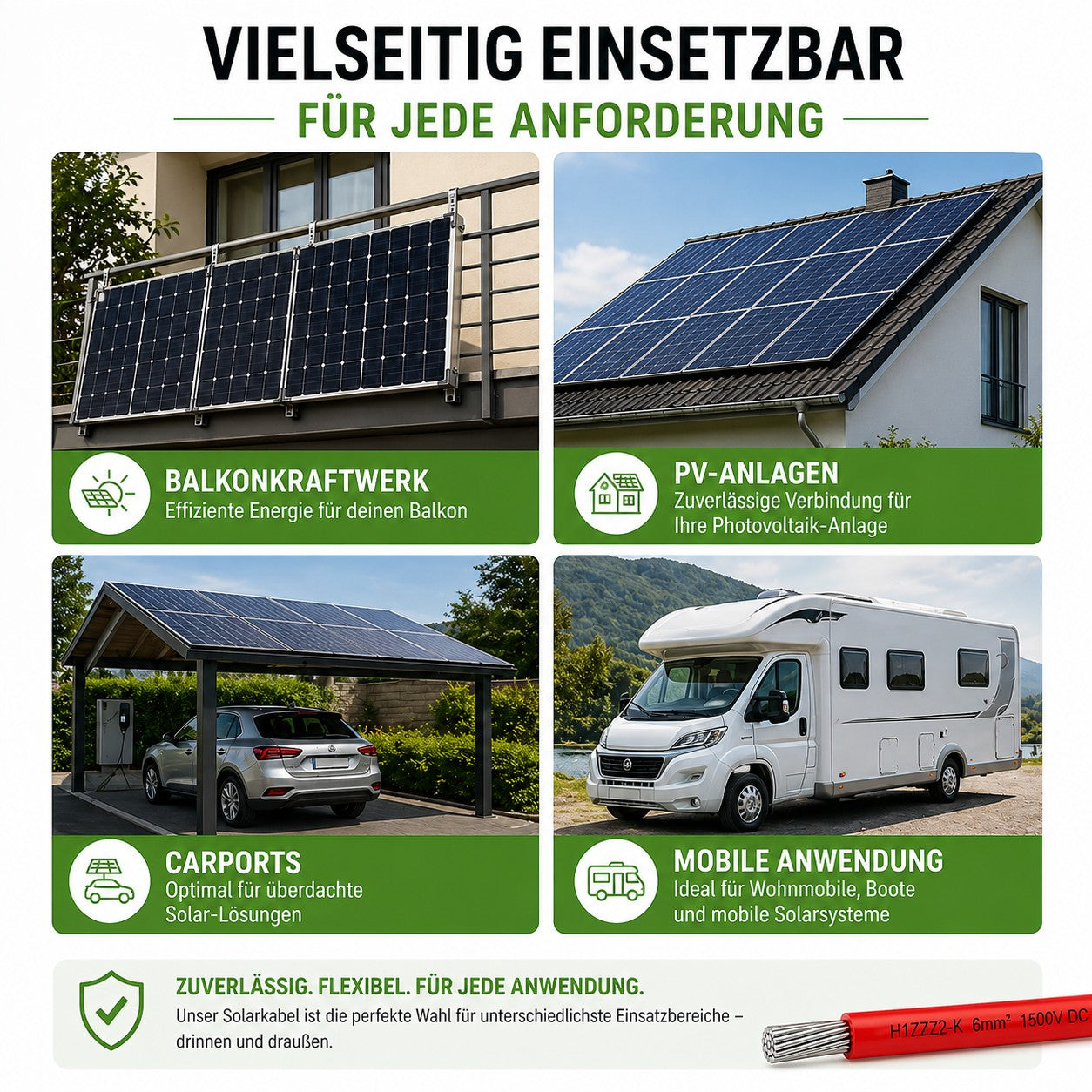 Solarkabel 6 mm2  50 m Rolle H1Z2Z2-k rot