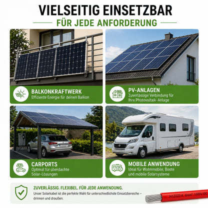 Solarkabel 6 mm2  50 m Rolle H1Z2Z2-k rot