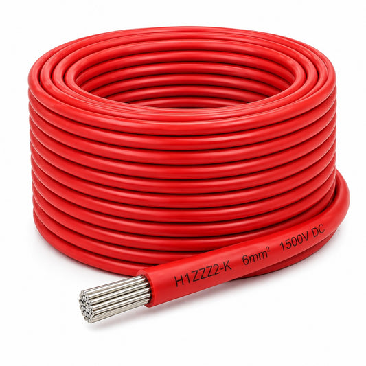 Solarkabel 4 mm2 50 m H1Z2Z2-k Rot
